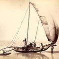 Native fishermen and their Catamaran