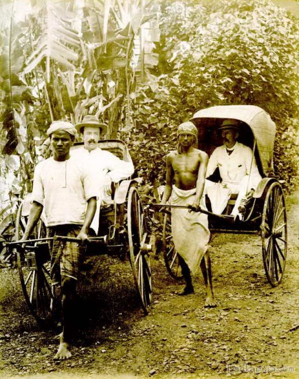 Riding on Rickshaws, Ceylon c.1880