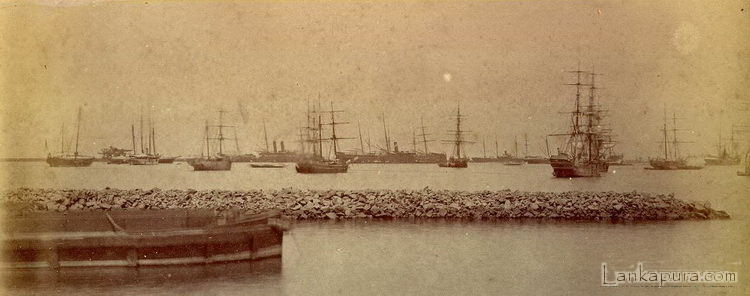 Colombo harbour 1884, Ceylon