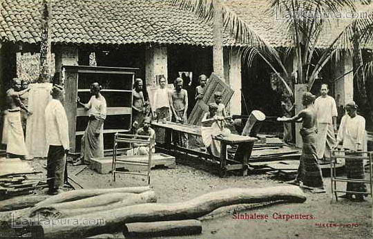 Ceylon sinhalese carpenters
