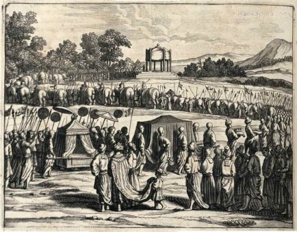 Funeral of the prince of Kandy in 1612