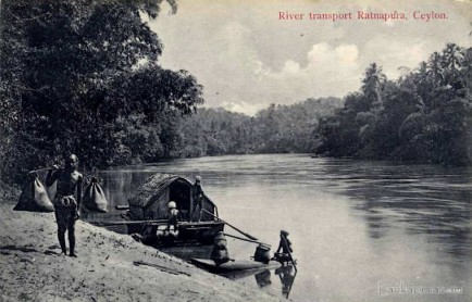 River Transport at Ratnapura Ceylon