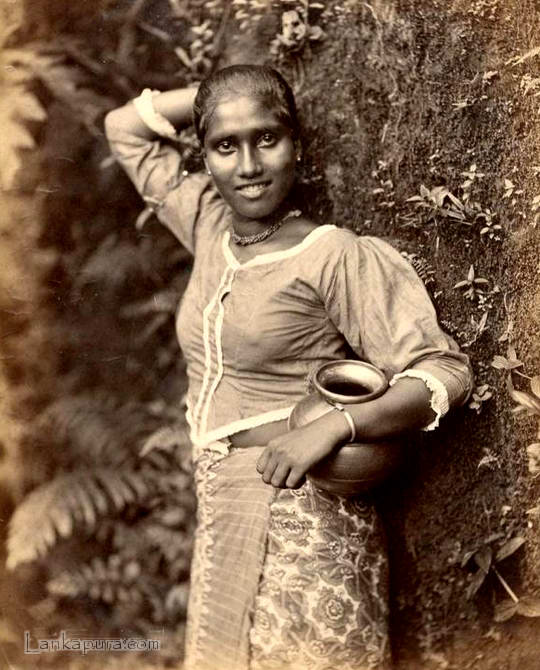 Native Sinhalese Girl, Ceylon c.1800s