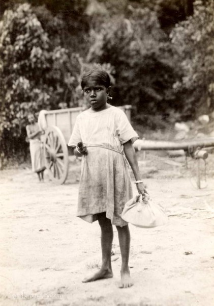 A young girl on the Kandy Road, Ceylon 1937