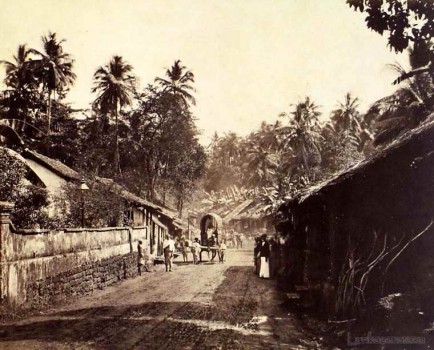 Village scene, Ceylon