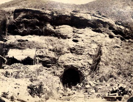 Undergoing constructions of a Tunnel, Colombo - Kandy Railway Line, c. 1860