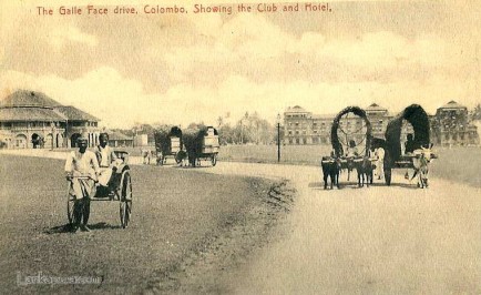 The Galle Face drive, Colombo, Showing the Club and Hotel, Ceylon