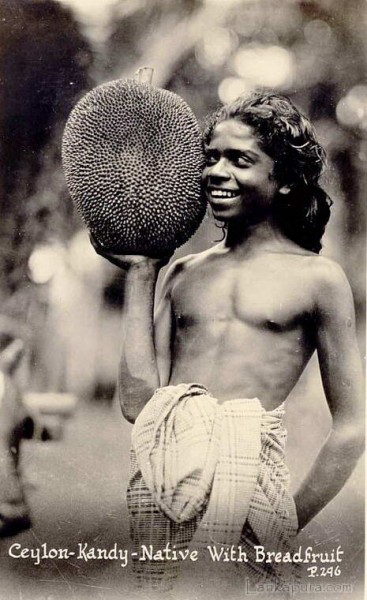 Native Boy with Breadfruit near Kandy, Ceylon 1930s