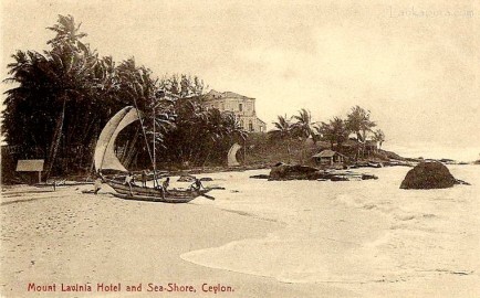 View of Mount Lavinia Hotel & Sea Shore, Ceylon Early 1900s
