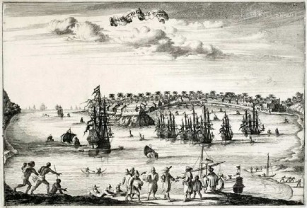 View of the harbour at Galle from the east, Ceylon