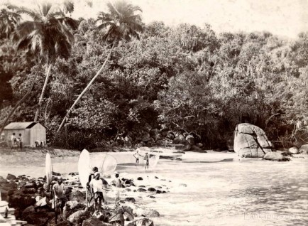 Fishermen with their nets at Galle, Ceylon 1903