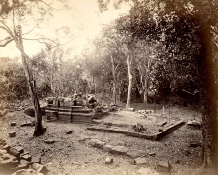 A ruined Buddhist temple at Polonnaruwa, Ceylon