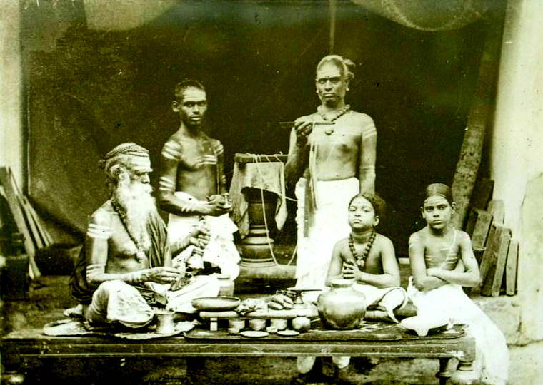 Brahmins at prayer ceylon