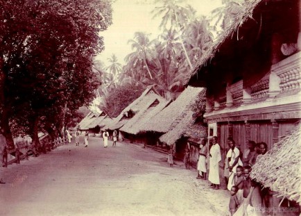 A stretch of native houses near Colombo Late 1800s