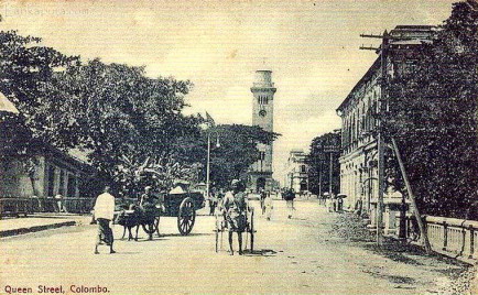 Queen Street scene Colombo, Ceylon 1905