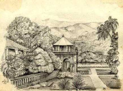 Temple of the Tooth at Kandy, Sri Lanka 1865