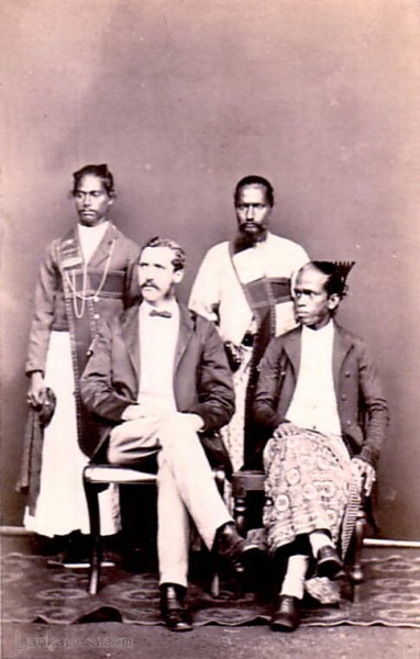Government official with the local headman ca 1860