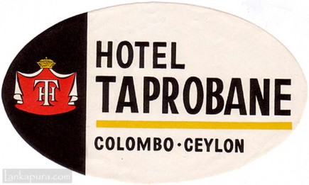 Hotel Taprobane luggage label
