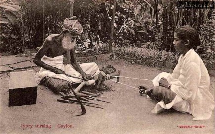 Ivory Turning in early 1900s Sri Lanka