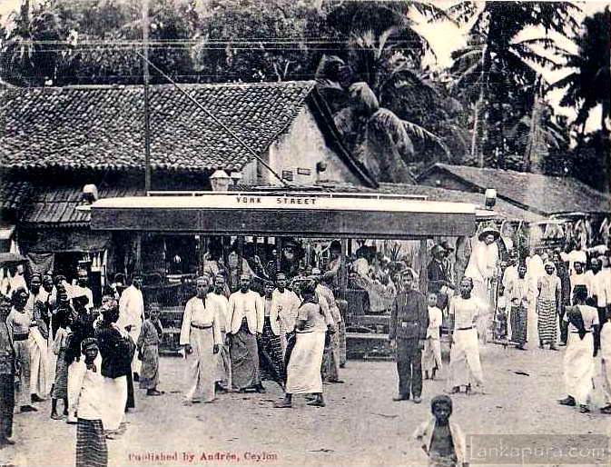 Tram car on York Street Colombo 1900-1910